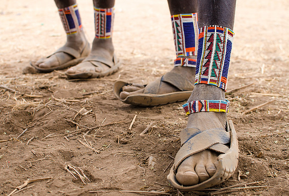 maasai masai tribe feet shoe