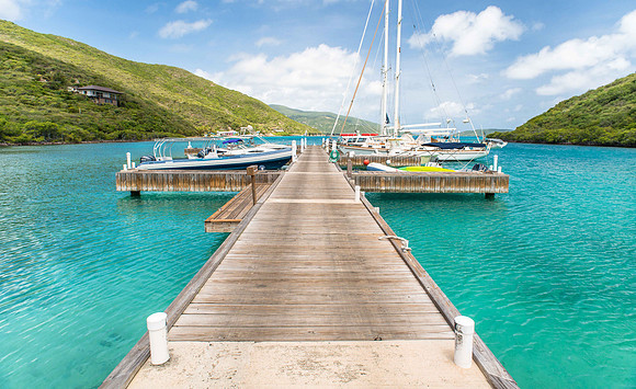 virgin island dock blue water